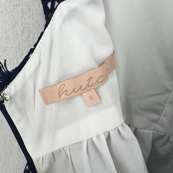 ANTHROPOLOGIE Hutch Crochet Dress Womens 0 Navy Blue Sleeveless Lace NWOT - Picture 10 of 15